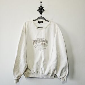 Vintage Windriver Crewneck Sweatshirt Size XL Cream White